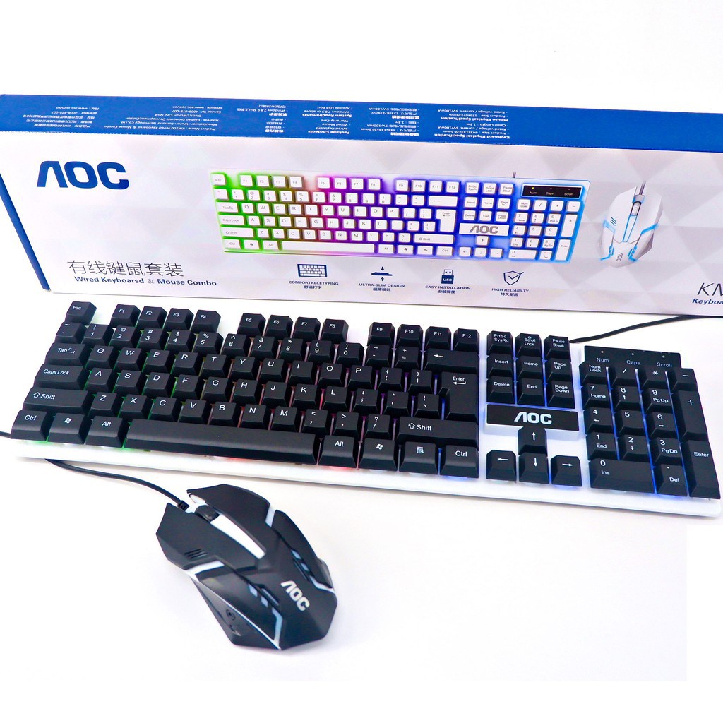 AOC KM-100 Wired Keyboard + Mouse