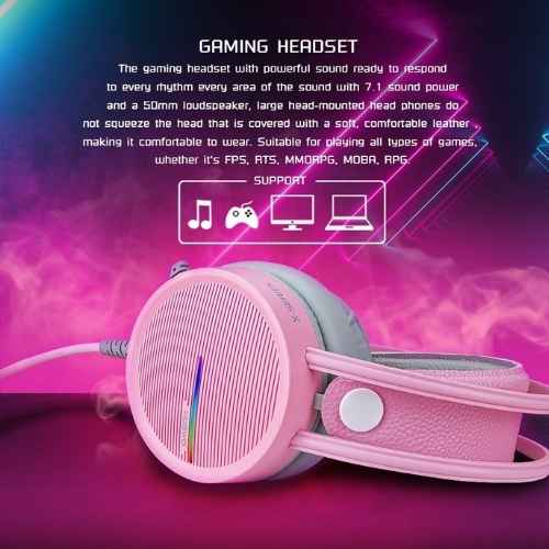 NUBWO X-98 Pink Edition Gaming Headset