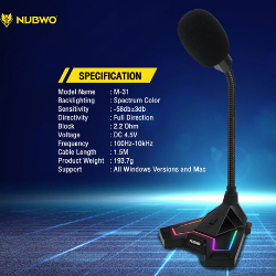 NUBWO SCYTHER M-31 USB Microphone