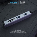 GLink GL-022 USB C 9 in 1 Multi-functional Adapter