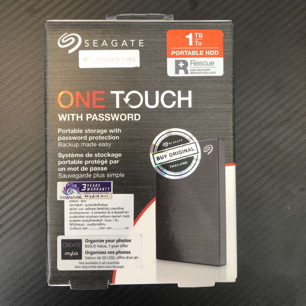 Seagate One Touch With Password 1TB (Black) - External Hard Disk (copy)