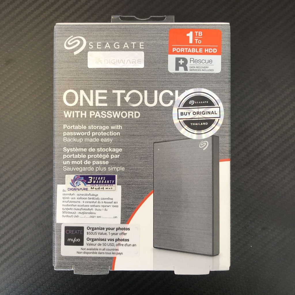 Seagate One Touch With Password 1TB (Black) - External Hard Disk (copy)