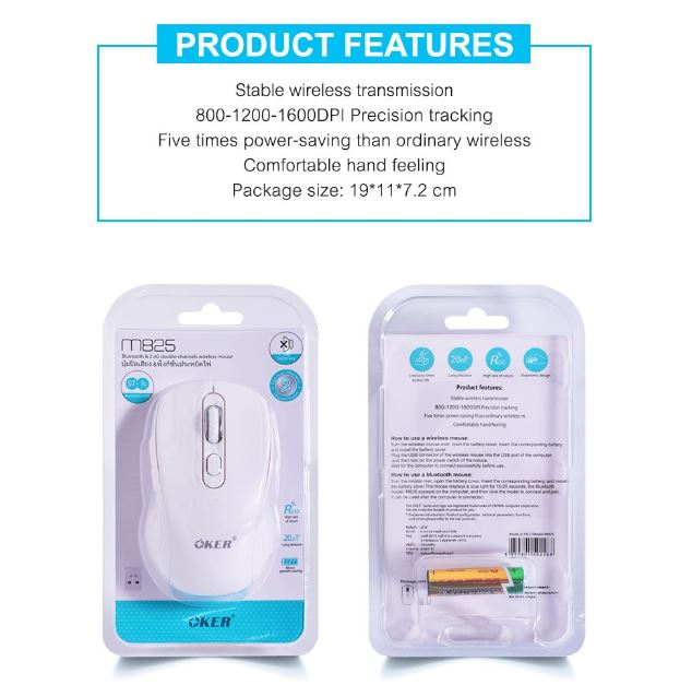 OKER M825 Bluetooth &amp; 2.4G Wireless Mouse