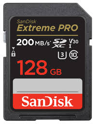 Sandisk Extreme Pro SDXC UHS-I 128GB SD Card 200MB/s