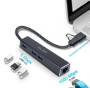 G-Link GL-034 4 in 1 USB 3.0/ TYPE-C HUB + GIGABIT ETHERNET ADAPTER