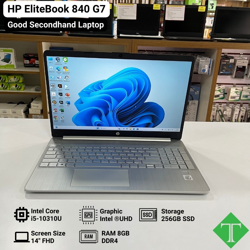 HP 15s-fq100TU(i3-1005G1,8GB,SSD 256GB,15.6&quot;)Silver