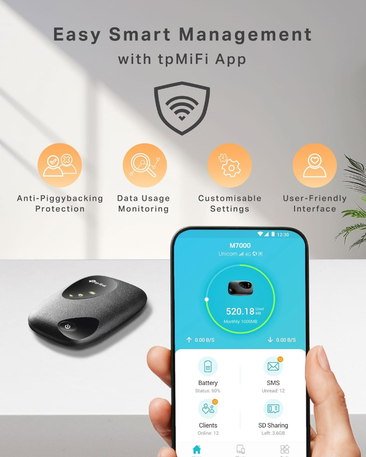 TP Link M7000 4G LTE Mobile Wi-Fi Router
