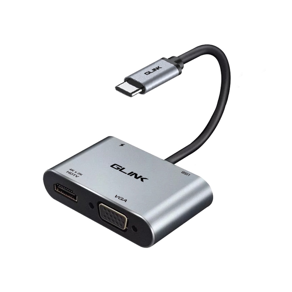 G-Link GL-030 USB-C to HDMI/VGA 4 in 1 Type-C Adapter