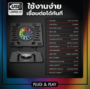 SIGNO CP-513 10-17" RGB Laptop Cooling Stand