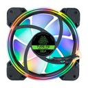 EGA Casing Fan Type F2 Multicolor RGB Dual Light, 1500RPM, 120mmx120mmx25mm