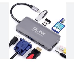 GLink GL-022 USB C 9 in 1 Multi-functional Adapter