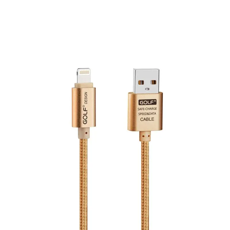 GOLF GC-101 IPhone USB Cable (Gold/Silver)