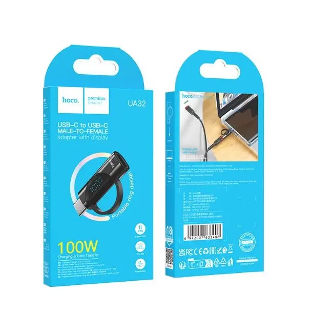 Hoco UA32 USB C male to female Adapter