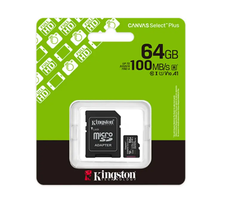 Kingston Data Micro SD Card 64GB Canvas Select Plus (SDCS3)