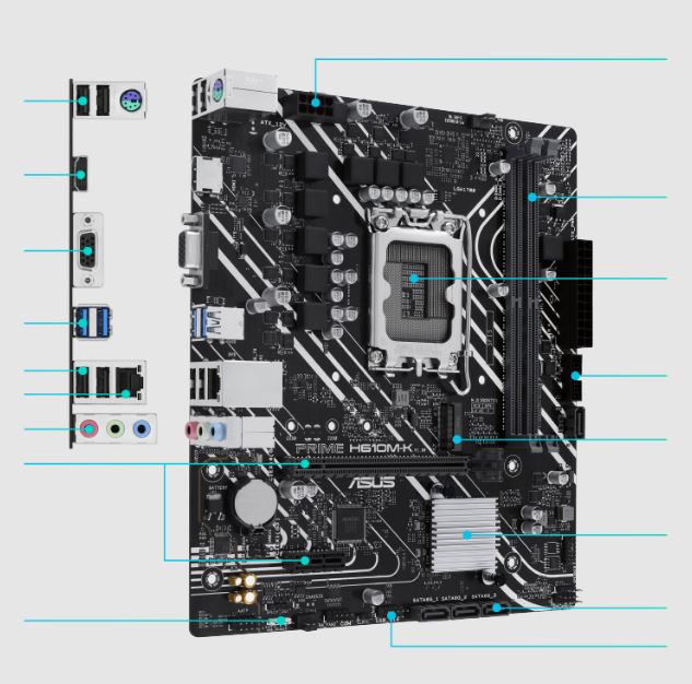 Asus H610M-K Motherboard