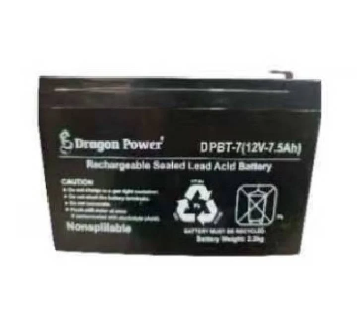Dragon Power 12V-7.5Ah UPS Battery