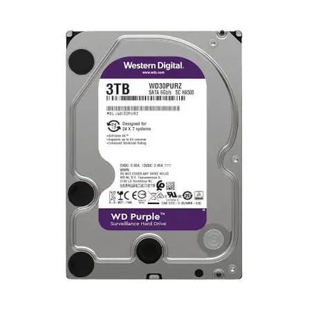 WD 3TB Surveillance HDD SATA3 64MB Purple (WD33PURZ)