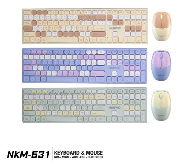 NUBWO NKM-631 Bluetooth Keyboard and Mouse (Thai Layout)