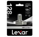 LEXAR D400 USB 3.1 Type-C/A 128GB Flash Drive
