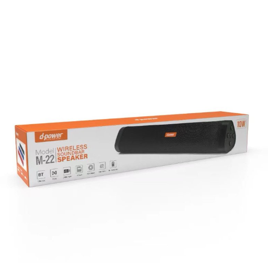 d-power M-22 Wireless BT Soundbar Speaker