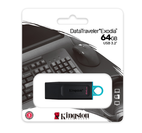 Kingston Data Traveler Exodia 64GB USB 3.2 Flash Drive