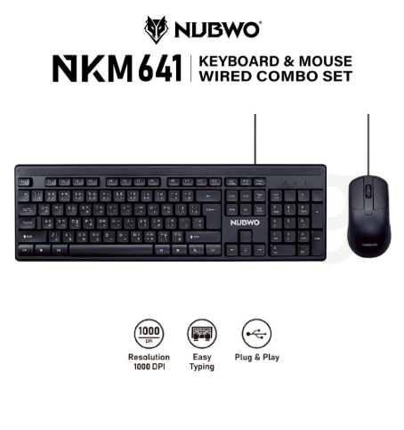 Nubwo NKM641 Wired Keyboard + Mouse Combo Set
