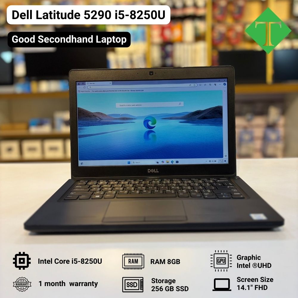 Dell Latitude 5290 ( i5-8250U, Ram 8GB, SSD 256,14") Black
