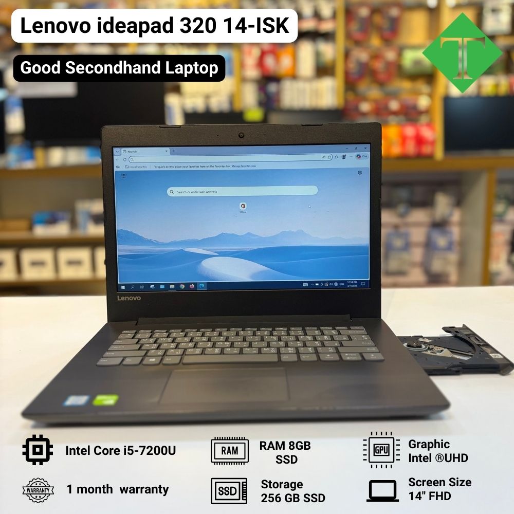 Lenovo ideapad 320 14-ISK (i5 7200U, 8GB,240GB SSD,G 2GB,14",DVD R/W) Grey