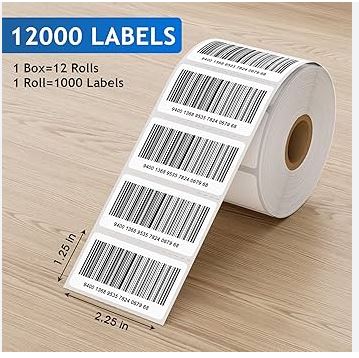 Barcode Label Sticker 25x12 (5000 pcs) Direct Thermal