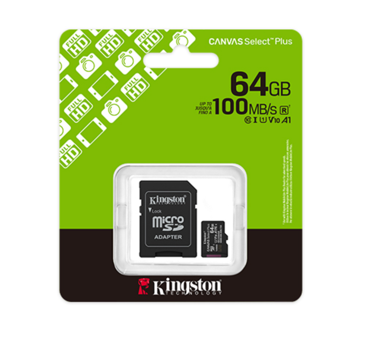 Kingston Data Micro SD Card 64GB Canvas Select Plus (SDCS3)
