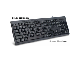 [121020] Delux Keyboard K6300U (Myanmar Unicode Layout)