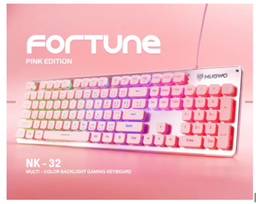 [121083] NUBWO Gaming Keyboard NK-32 Fortune (Pink Edition) (Thai Layout)