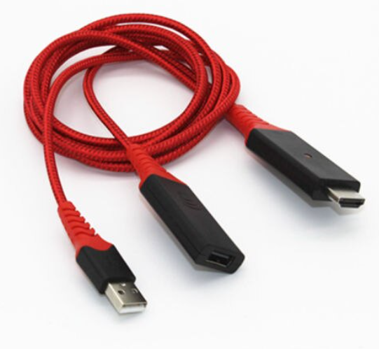2 in 1 Cast (Phone to HDTV Cable) Wireless Display Dongle
