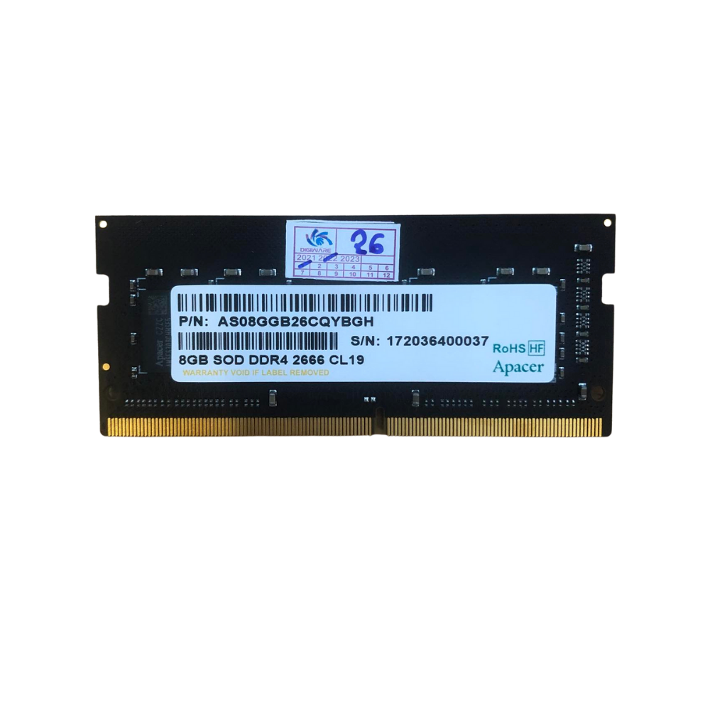 Apacer DDR4 SODIMM NB 2666-19 1024x8 8GB Notebook RAM