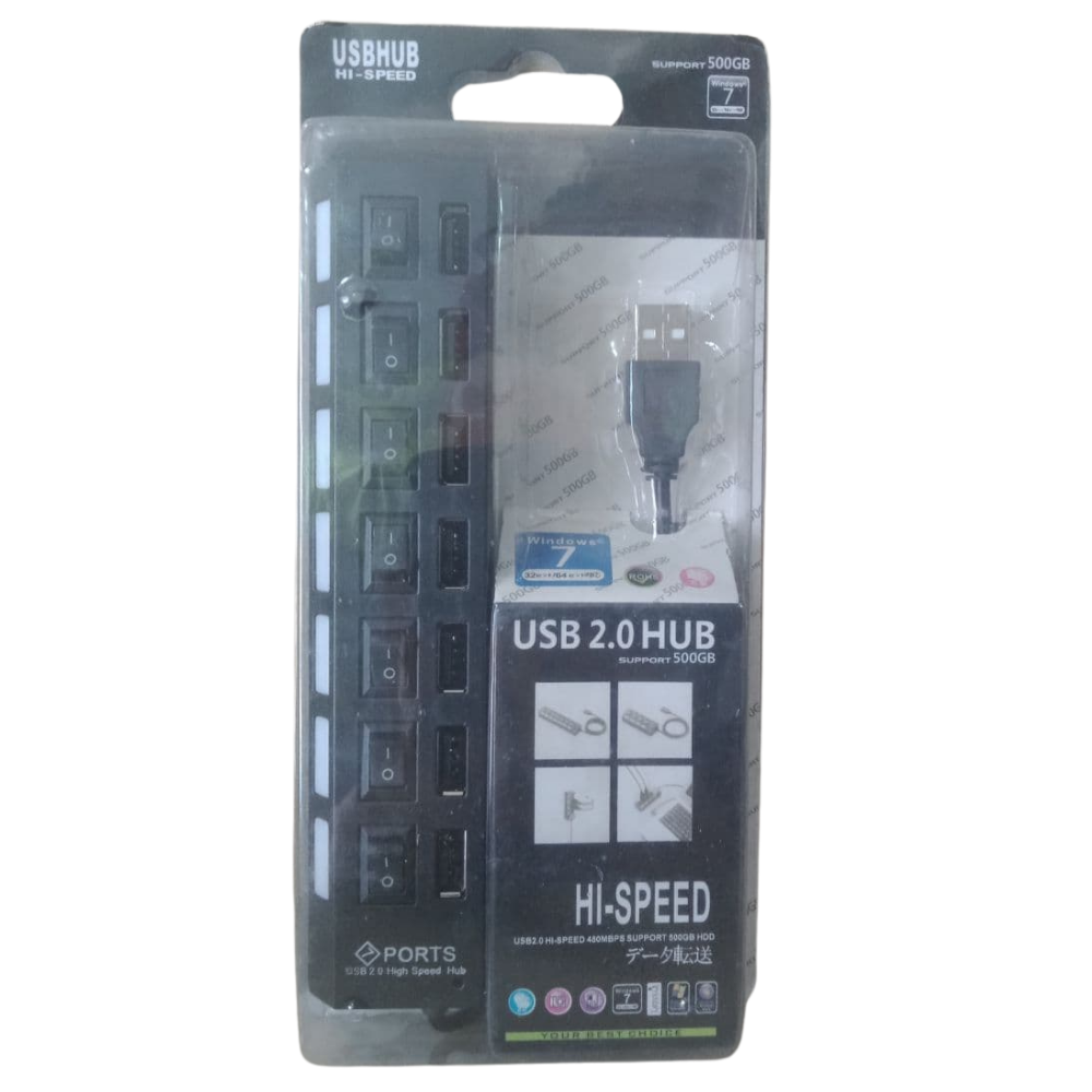 USB Hub 7 Port 7 Switch USB 2.0