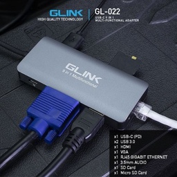 [139060] GLink GL-022 USB C 9 in 1 Multi-functional Adapter