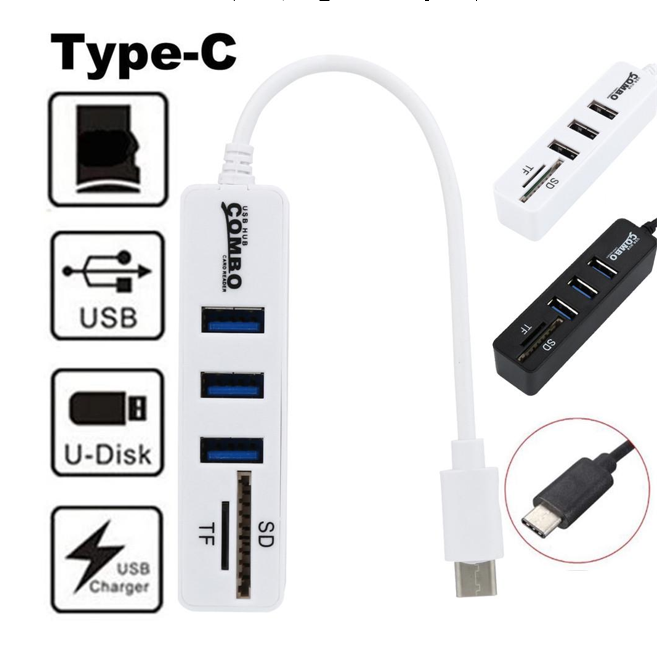 Type C Combo 2.0 USB HUB+CR