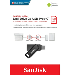 [124020] SANDISK 128GB Ultra Dual USB 3.1 Type-C (USB-C &amp; USB-A) Flash Drive