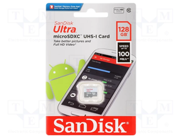 [124026] SANDISK Ultra microSDXC UHS-1 Card 128GB (SDSQUNR-GN6MN)