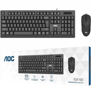 AOC KM160 Wired Keyboard + Mouse Combo
