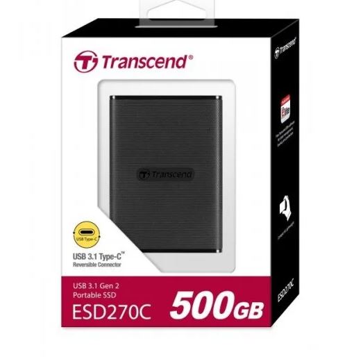 Transcend 500GB External SSD USB 3.1 Type-C ESD270C