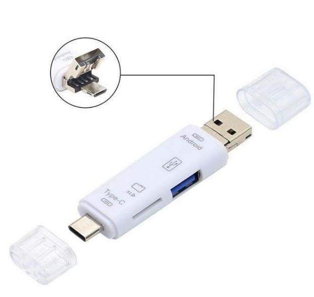 OTG Card Reader / Type-C / USB / Micro USB / SD / Micro SD ( 6 in1 ) Pl