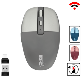 SIGNO BM-193 Bluetooth & Wireless (USB-A, USB-C) Mouse