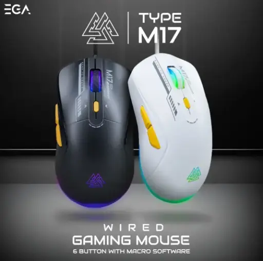 [127269] EGA TYPE M17 Marco Wired Gaming Mouse (White)