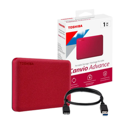 [113050] Toshiba Advance External Hard Disk 1TB (Red)