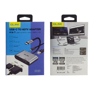 G-Link GL-030 USB-C to HDMI/VGA 4 in 1 Type-C Adapter