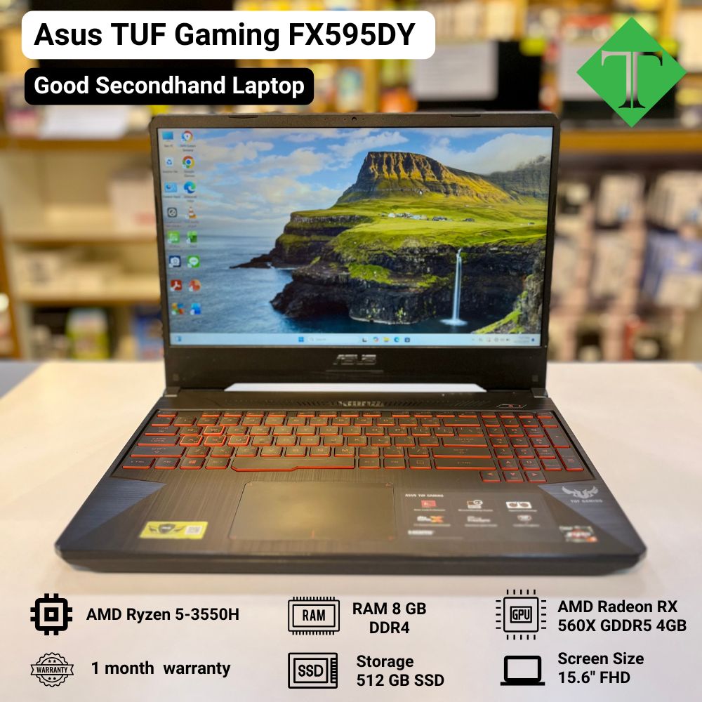 Asus TUF Gaming FX595DY (Ryzen5-3550H, 8GB, 512GB SSD, 15.6")