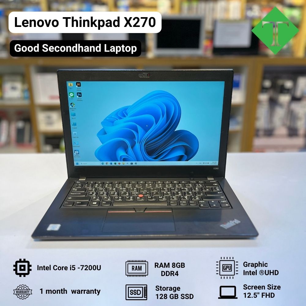 Lenovo Thinkpad X270 (i5-7200U, 8GB,128 GB SSD,12.5")