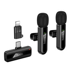 [109450] HOCO L20A Wireless Mircrophone DUAL-MIC (with USB-C to iPhone Adapter)