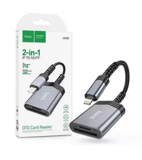 [109466] HOCO UA25 OTG Type-C Card Reader 2 in 1